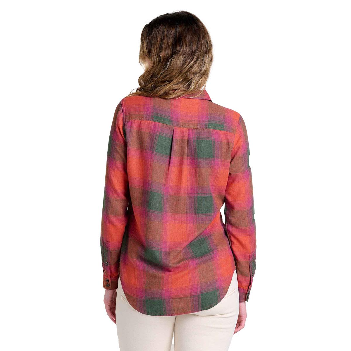 Toad&Co ReForm Flannel Shirt Women's in Burnt Ochre Windowpane